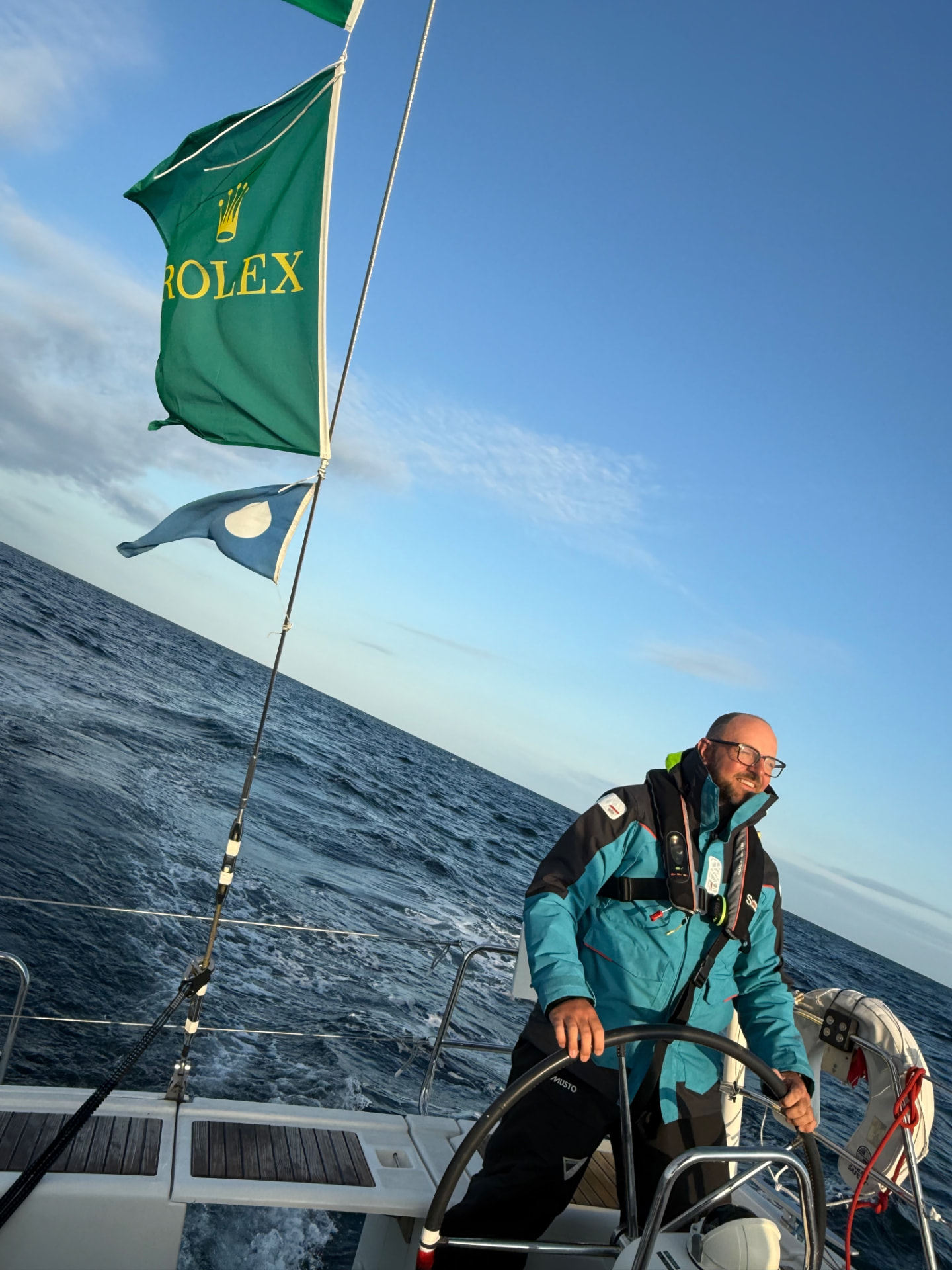 Mark Howes, founder of StandOn, sailing